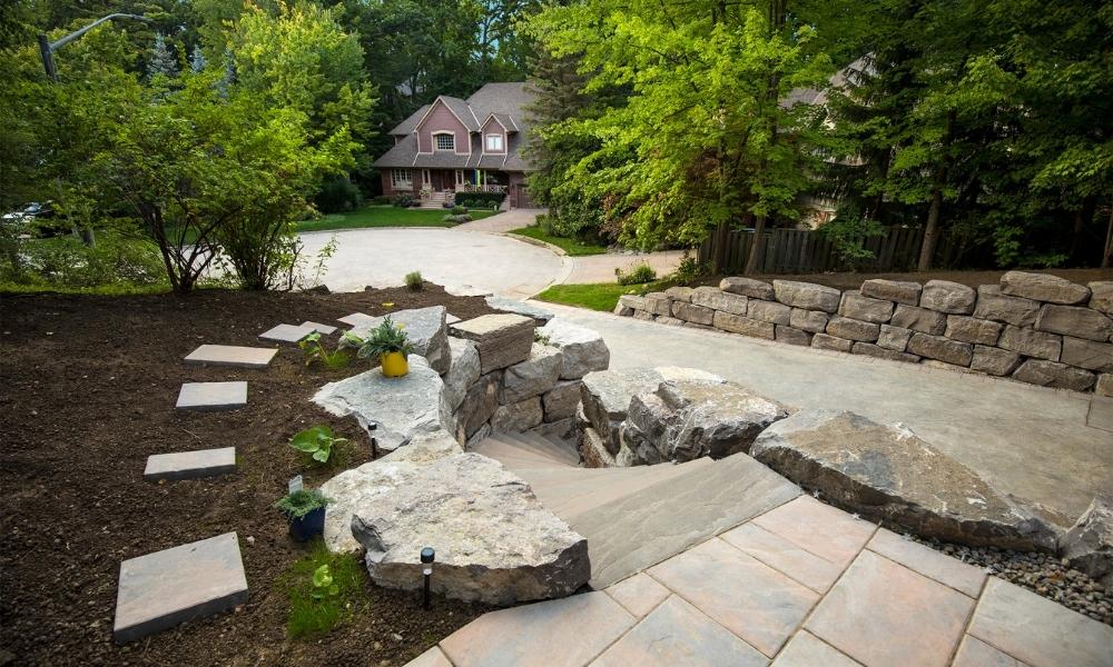 wall retaining Etobicoke landscape